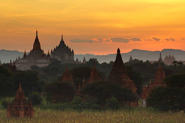 istock Temples of Bagan at sunset 464685060