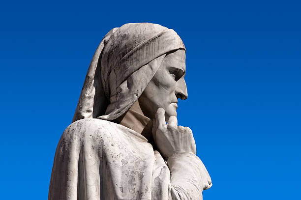 Statue of Dante Verona Italy Photo of a detail of the statue of Dante in Verona Italy dante stock pictures, royalty-free photos & images