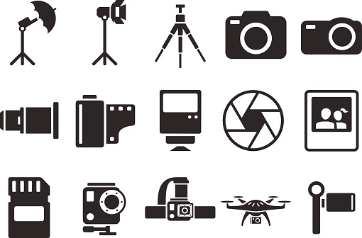 Stock Vector Illustration: camera icons - Illustration