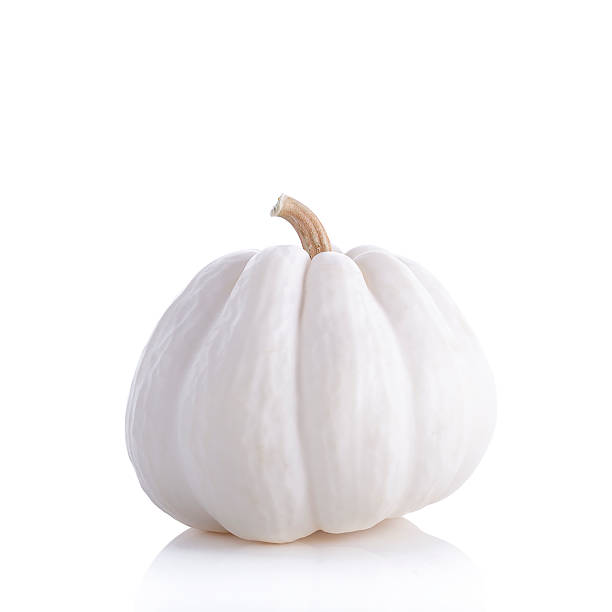 istock Fresh white pumpkin isolated on white background 464688572