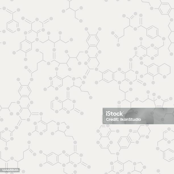 Simple Science Seamless Background Stock Illustration - Download Image Now - Science, Pattern, Molecule