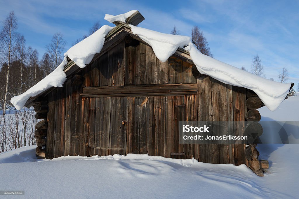 Winter in traditionellen Schweden - Lizenzfrei 2015 Stock-Foto