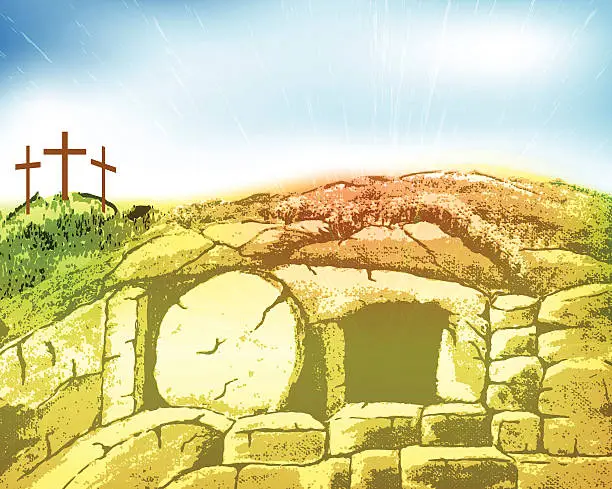 Vector illustration of Resurrection Easter