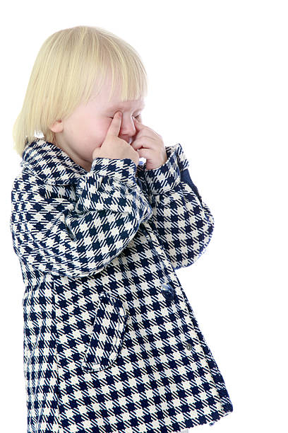 istock Funny blonde little girl gesturing 464696846