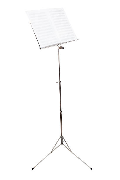 istock music stand with blank book isolated on white 464696970