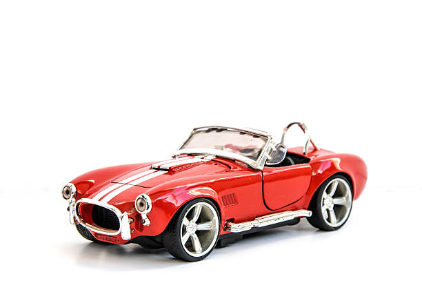 istock Miniature of retro red car (die cast) 464697462