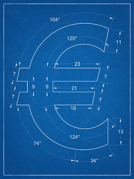 istock Euro symbol blueprint 464697480