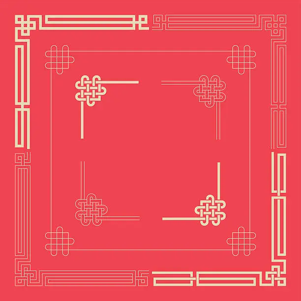 Vector illustration of Frames of Chinese Style