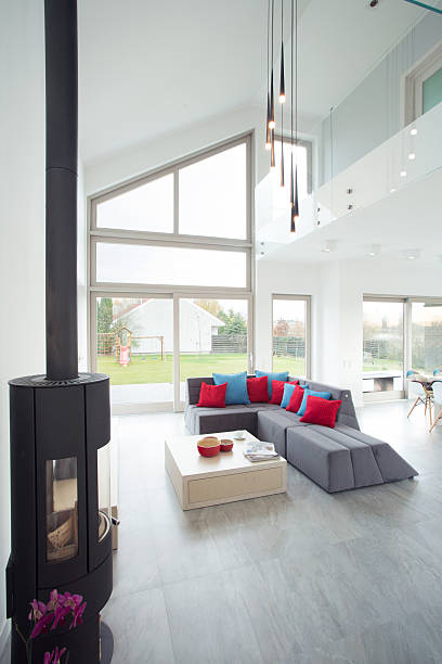 istock Modern space in enormous house 464701126