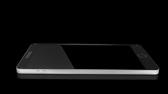 Black modern smartphones. High resolution 3d render