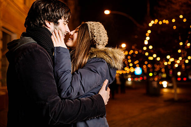 istock Young couple in love outdoor 464719983