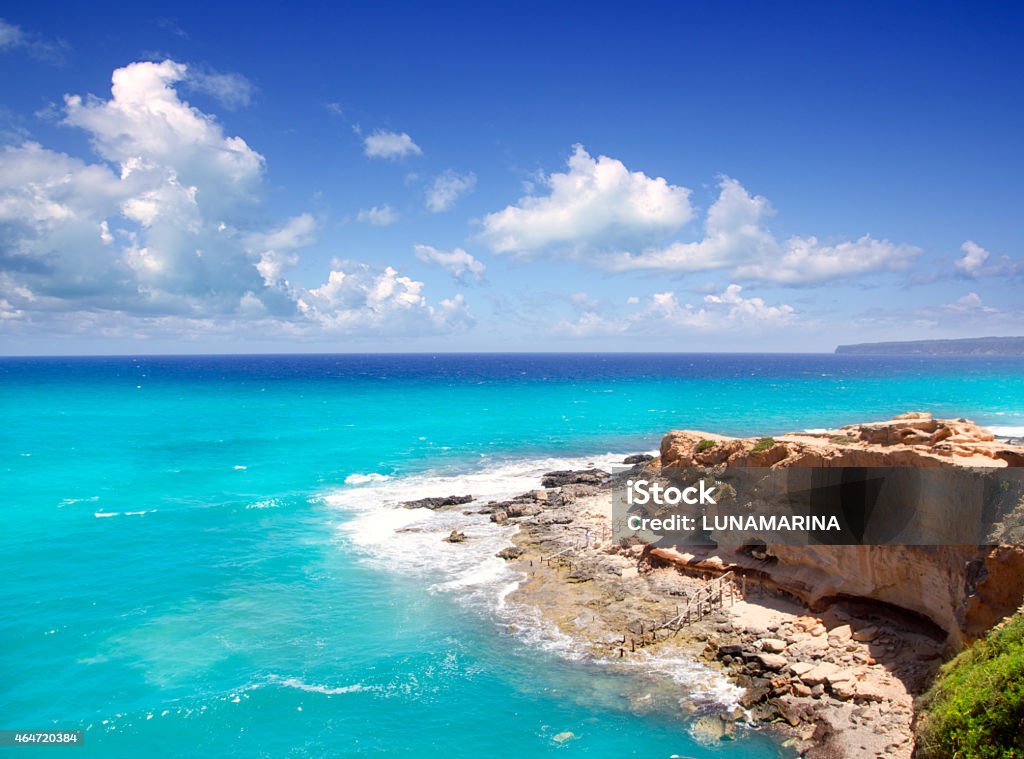 Cala en Baster in Formentera mountains Cala en Baster in Formentera mountains north coast Spain 2015 Stock Photo