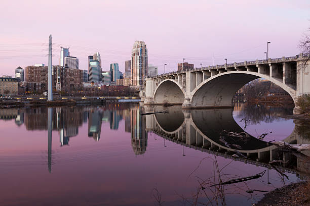 istock Minneapolis Minnesota pink sunrise skyline 464721470