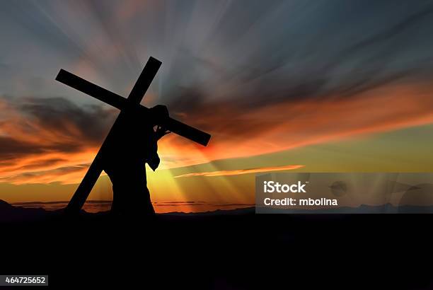 Jesus Christ Carrying Cross Stock Photo - Download Image Now - Religious Cross, Carrying, Jesus Christ