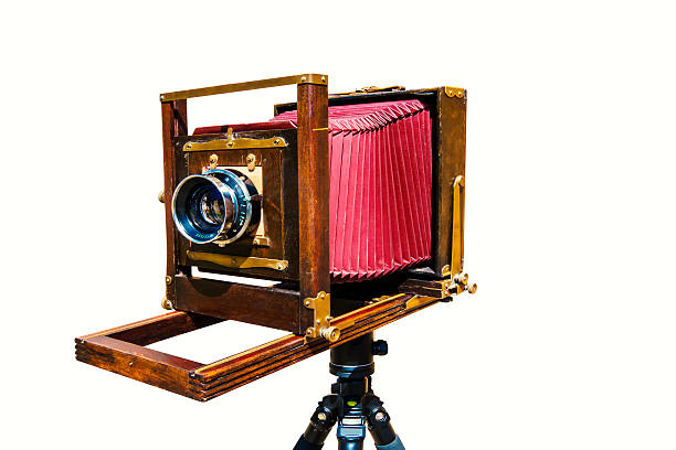 Bellows Camera Photo of an antique camera, isolated on white bellows stock pictures, royalty-free photos & images