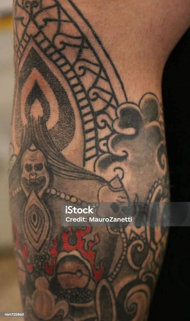 art tattoo Tattoo artist drawing 2015 Stock Photo