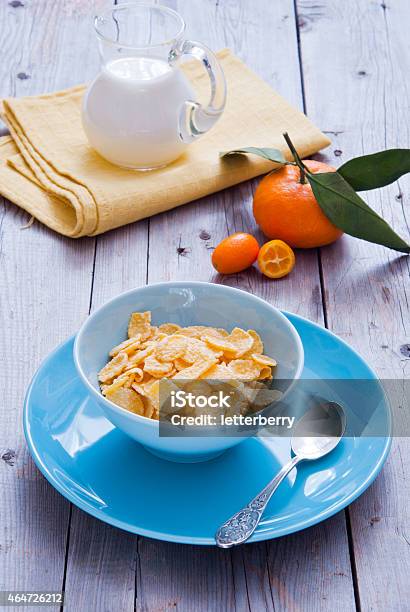 Healthy Breakfast With Corn Flakes Stock Photo - Download Image Now - 2015, American Culture, Appetizer