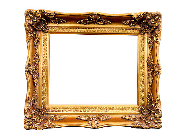 istock vintage gold painted picture frame 464726612