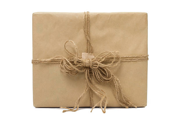 istock Paper box tied with a rope 464729022