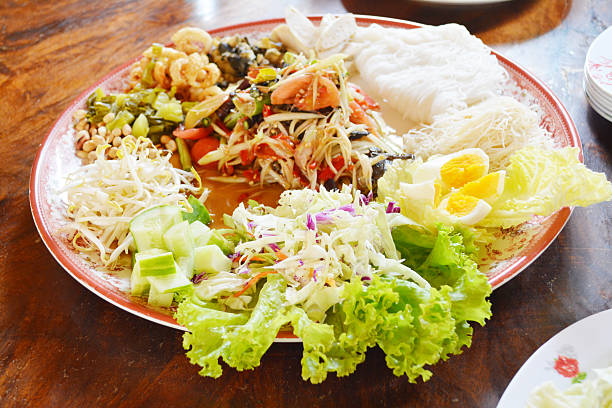 istock papaya salad,Thai food 464729984