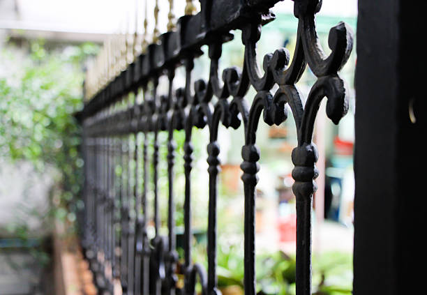 istock Close-up of iron railings in the park 464730167