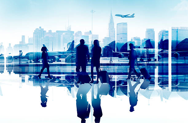 istock Group People Airport Business Travel Communication Concept 464731982