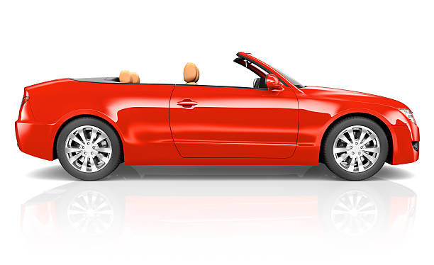 istock A side view of a 3D shiny red car 464734934