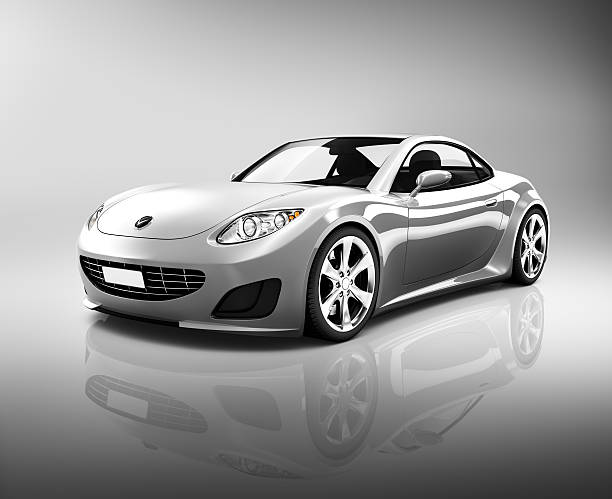 istock Luxury Silver Sports Car 464734942