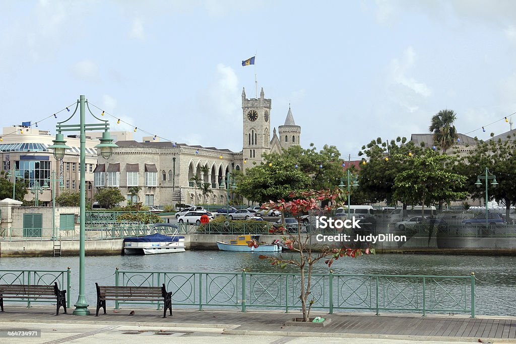 Bridgetown, Barbados A glimpse of the Parliament Building in downtown Bridgetown, the capital of the Barbados. Bridgetown - Barbados Stock Photo