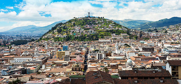 istock Tops of buildings on mountains in Quito 464736996
