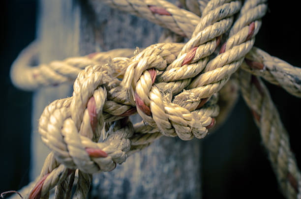 istock Close up of rope And Knot On Background 464739096