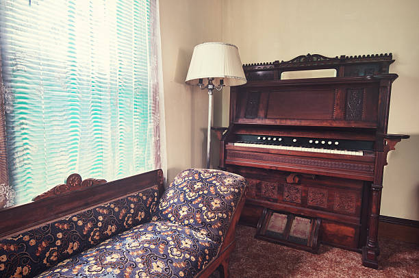 istock Retro Piano and Chaise 464740022