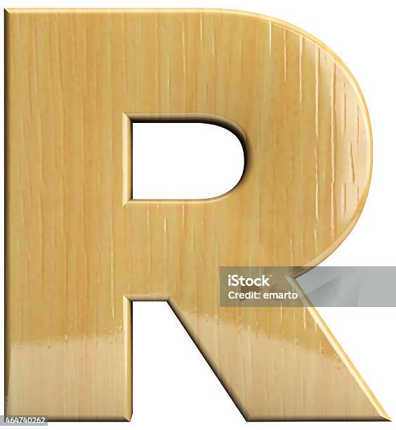 Wooden Letter R Stock Photo - Download Image Now - 2015, Alphabet, Brown
