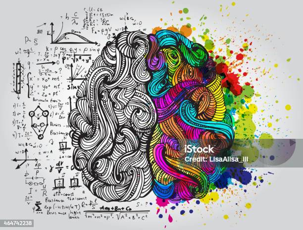 Bright Sketchy Doodles About Brain Stock Illustration - Download Image Now - 2015, Abstract, Anatomy