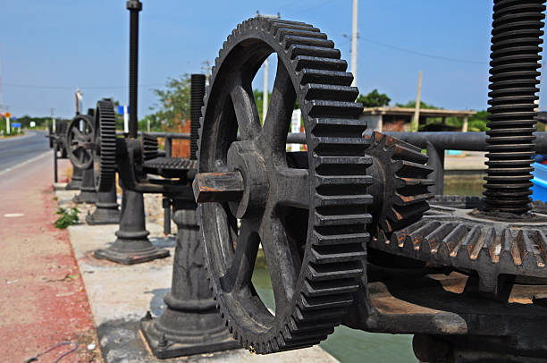 istock Irrigation Canal and Floodgate valve 464748363