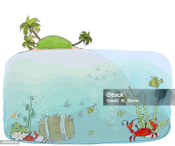 Paradise Island In The Ocean Travel Background Stock Illustration - Download Image Now - 2015, Accessibility, Animal