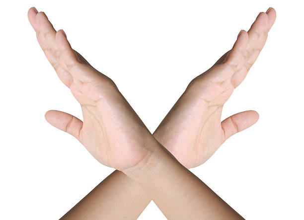 istock Woman cross hands 464754195