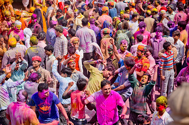 istock Holi Festival Party crowd, India 464754930