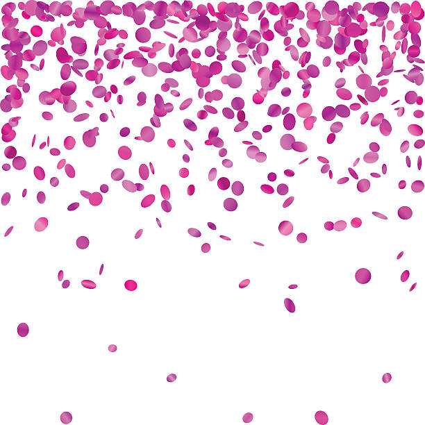 A White Background With Pink Confetti Stock Illustration - Download Image  Now - Confetti, Circle, Pink Color - iStock
