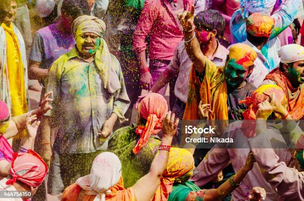 Holi Festival People India Stock Photo - Download Image Now - 2015, Activity, Adult