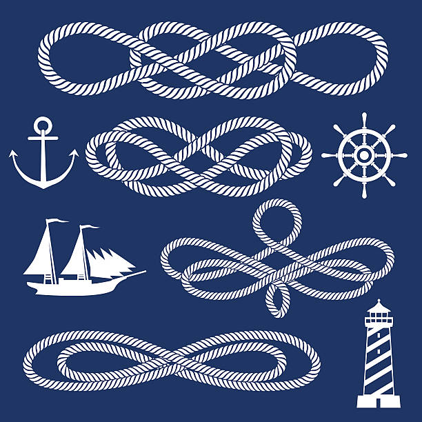 węzeł ozdoby - sailor stock illustrations