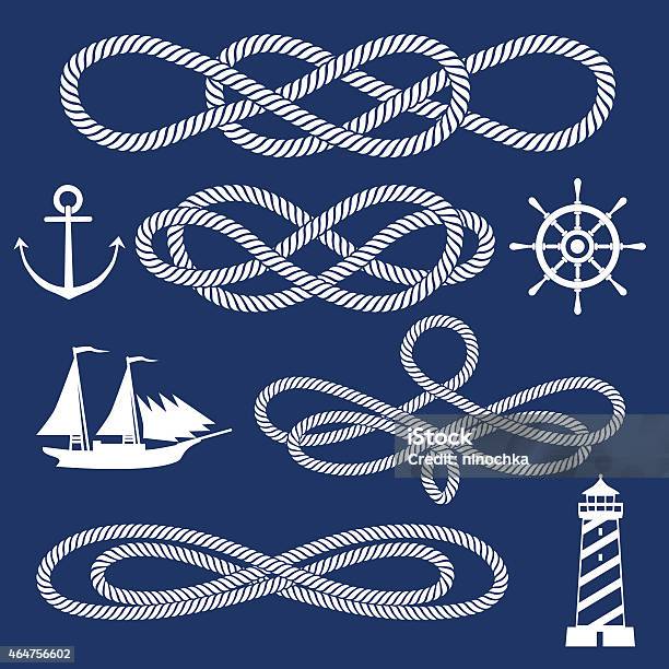 Knot Ornaments-vektorgrafik och fler bilder på Rep - Rep, Båtar och fartyg, Ankare - Fartygsdel