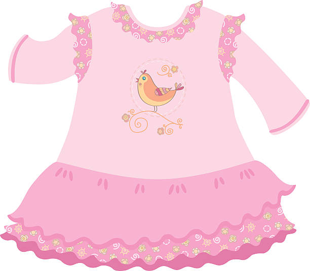 ilustraciones, imágenes clip art, dibujos animados e iconos de stock de vestido baby girl - party newborn baby hospital