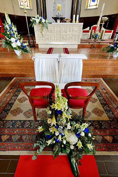istock Church decorated for the wedding 464764866