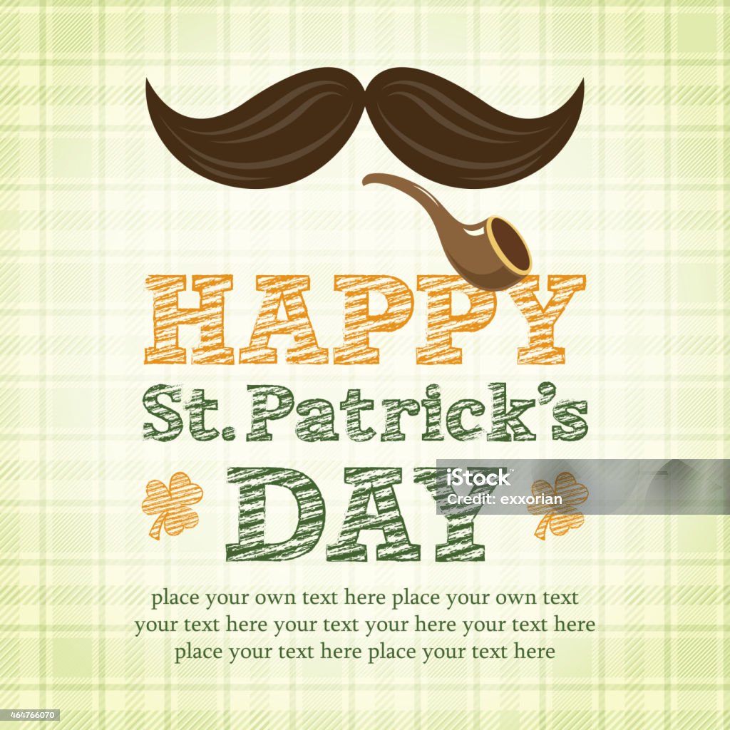 Smoking Pipe Element for Happy St. Patrick's Day Happy St. Patrick's Day. Leaf stock vector