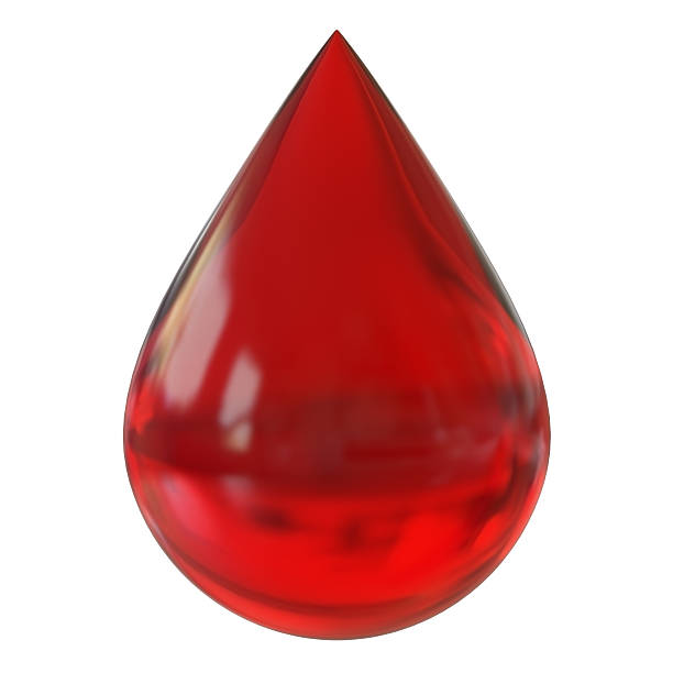 istock Up close drop of red blood on background 464769098