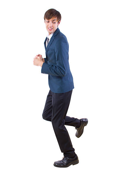 istock Businessman Running Away From an Imaginary Threat 464769235