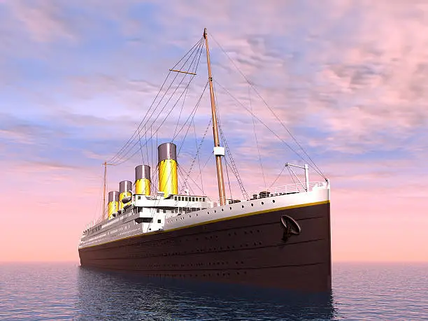 Computer generated 3D illustration with an Ocean Liner