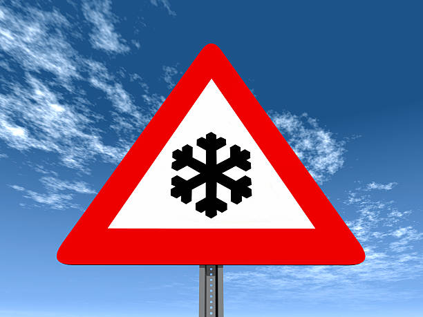 istock Warning Sign Risk of Snow or Ice 464771970