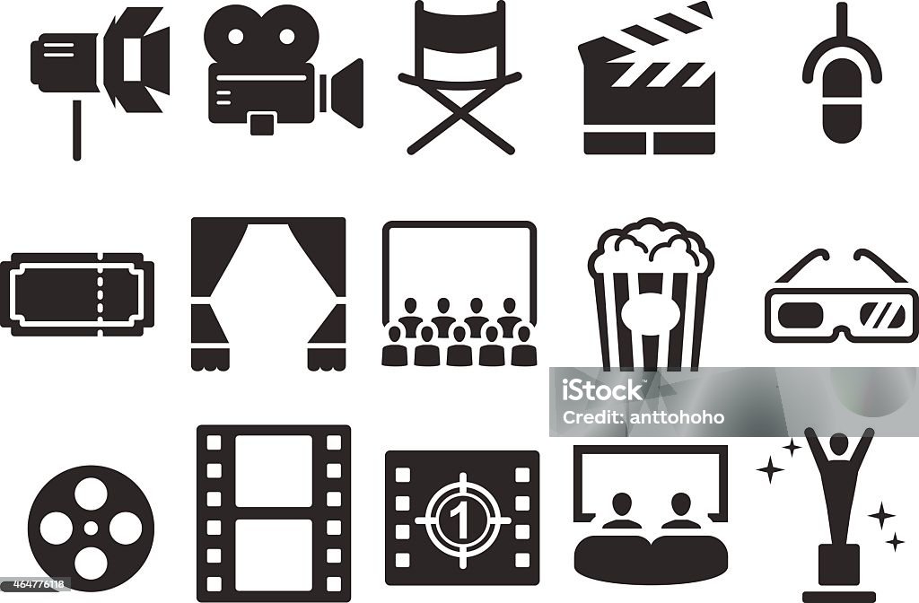 Stock Vector Illustration: Movies icons Icon Symbol stock vector